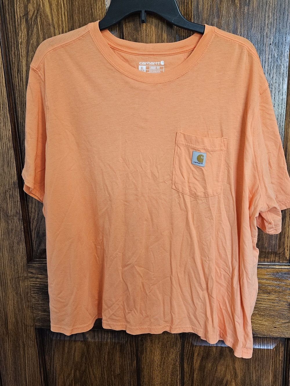 Carhartt Women's Short-Sleeve Pocket Tee in Btight Orange